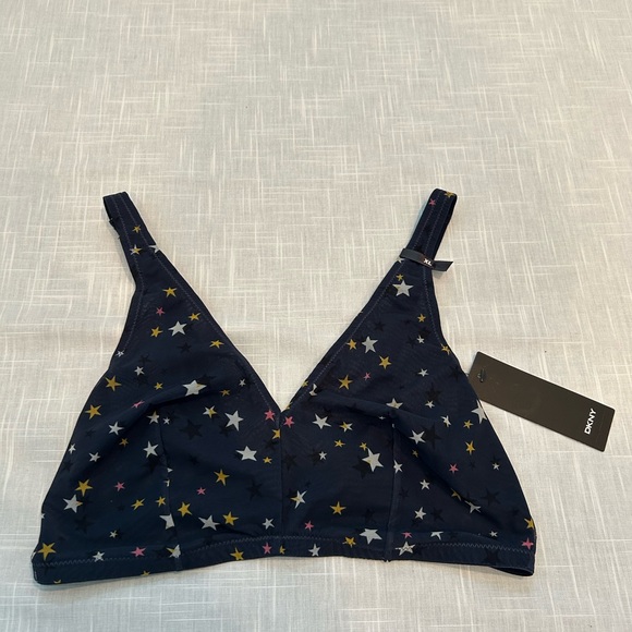 DKNY Navy Star Pattern Bralette - Picture 2 of 6